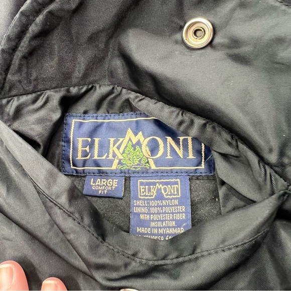 Vintage 70’s Elk‎ Mont MA-1 flight jacket size L black and orange. Ribbed collar - Picture 5 of 15